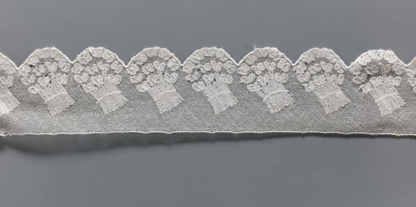 Fragment of lace, repossession provenance noted, Malines Mechelen lace, 18th century, Henryków
