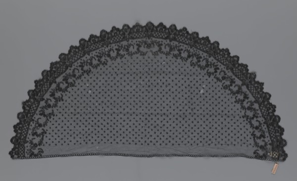 Veil, veils, lace, clothing accessories, fashion. Lace with a floral-geometric pattern running in a