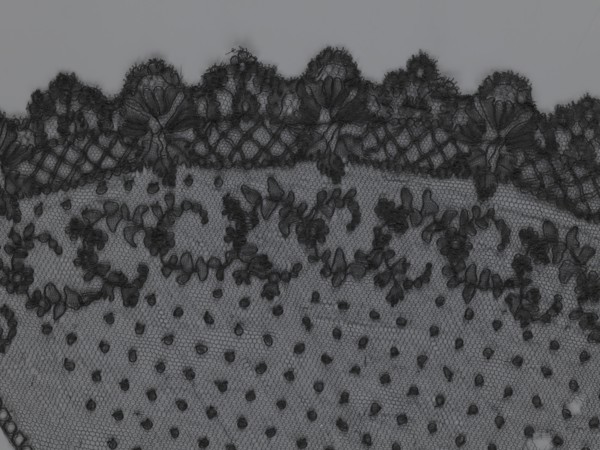 Veil, veils, lace, clothing accessories, fashion. Lace with a floral-geometric pattern running in a