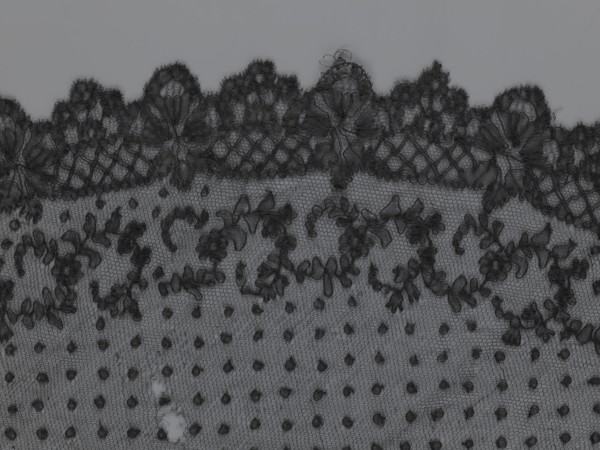 Veil, veils, lace, clothing accessories, fashion. Lace with a floral-geometric pattern running in a