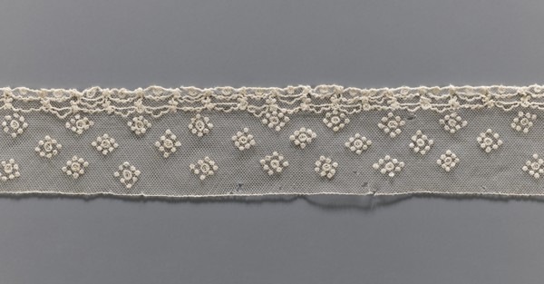 Fragment of lace, needle lace Alençon lace, 19th century, France, from Henryków German: Heinrichau,