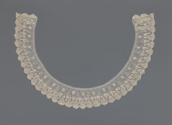 Collar, Repossession, Women's clothing accessory, lace, 19th century, France . The collar is a band
