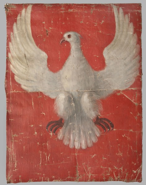 One-sided pennant, creator unknown, ; pennant/vexillum depicting the White Eagle coat of arms;