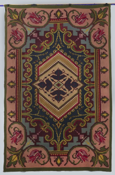 Kilim, decorative flatwoven textile, 19th/20th century, Kosów; manor and house furnishing;