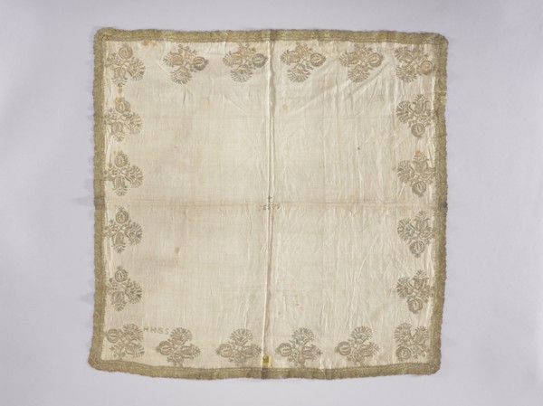 Velum, embroidery, church paraments, floral motifs, Henryków German: Heinrichau. Flowers, leaves,