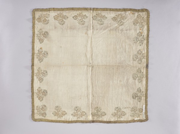 Velum, embroidery, church paraments, floral motifs, Henryków Heinrichau. Flowers, leaves, plant