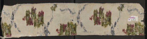 Fragment of fabric. Fabrics, fragments of silk fabrics, patterned fabrics, fabrics with preserved