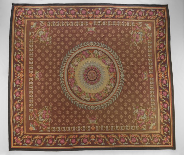 Ornamental tapestry, unknown origin, flowers, floral ornaments, tapestries, weaving, interior