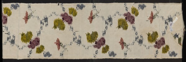 Fabric fragment, silk, Krzeszowice Lesser Poland Voivodeship, 18th century, possibly England.