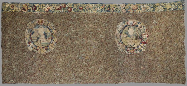 Tapestry, 16th century late 16th century, Flanders. Preserved fragment of fabric, height 164 cm,