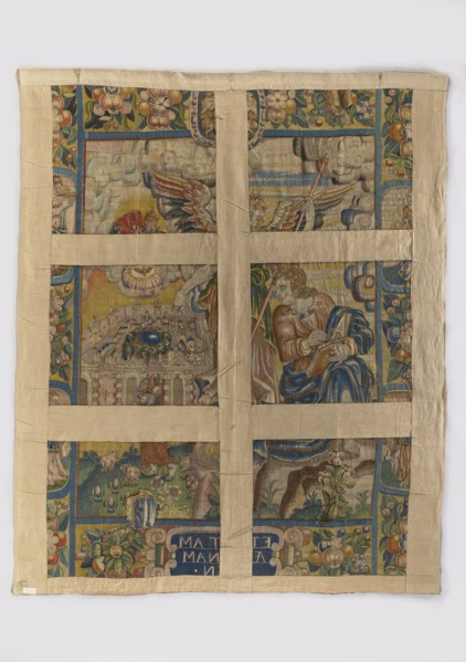 Figurative tapestry, unknown workshop/creator; draughtsman Maerten de Vos 1532–1602 co-creator.