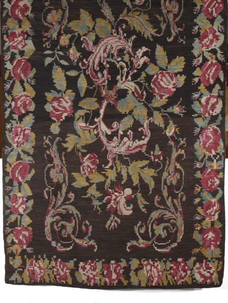 Kilim, court kilim so-called Stanislawowski, mid-19th century. Woven decorative fabric kilim from