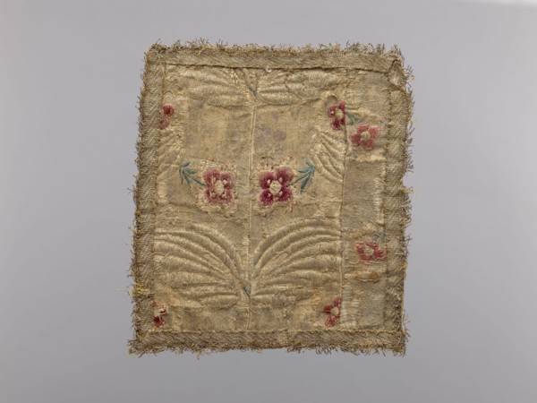 Pall, church paraments, unknown origin, flowers, leaves, plant ornaments, sacred art, churches and