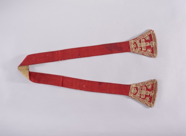 Stole, 18th century, Poland; liturgical vestment stole; length 184 cm, width 18 cm; church