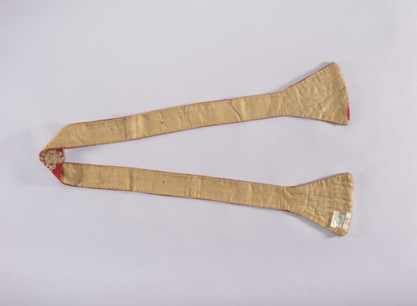 Stole, 18th century, Poland; liturgical vestment church paraments, embroidered sacred art; length