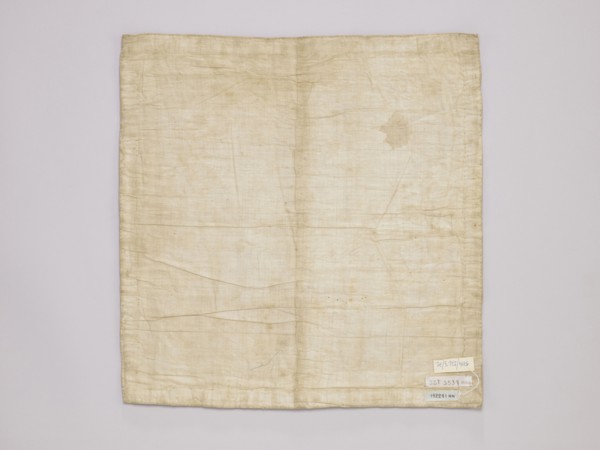 Vellum, vellum church parament with floral ornaments, satin vellum with floral ornament, late 19th