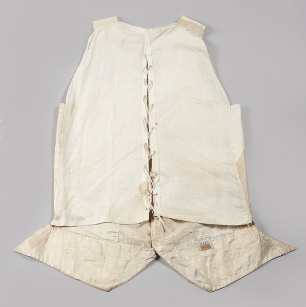 Vest, floral ornaments, geometric ornaments. Fastened to the neck with 9 covered and embroidered