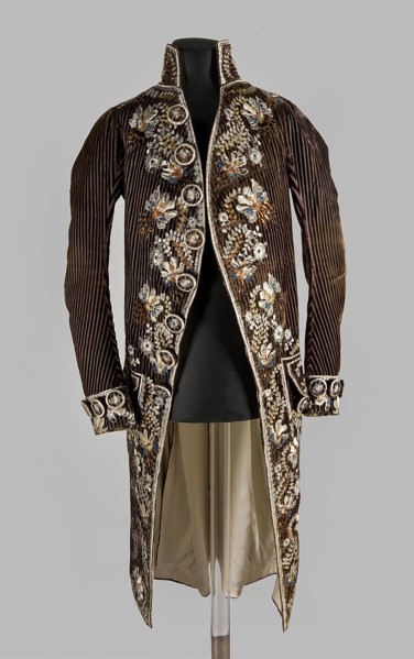 Habit à la française, tailcoat, floral ornaments, clothing, men's clothing, men's fashion, 18th