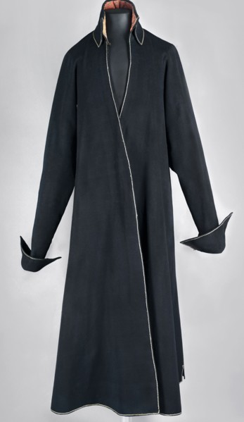 Kontusz, kontusz, men's clothing, Polish national costume. Kontusz of dark navy cloth with outlets