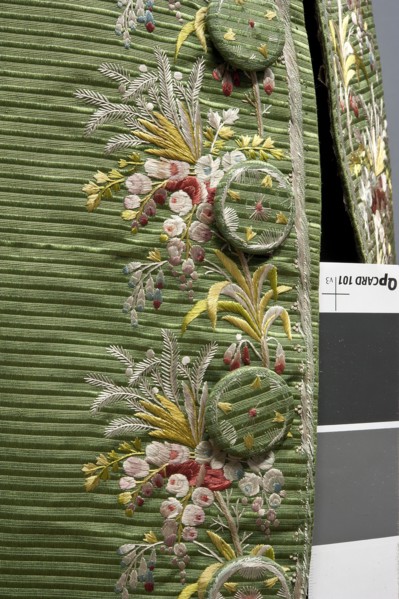 Habit à la française, repossession provenance; floral and plant motifs; fashion garment, men's