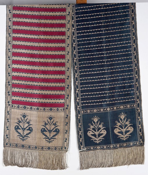Kontusz belt, flower bushes ornament, double-sided belt, plant ornaments, Polish costume, Poland