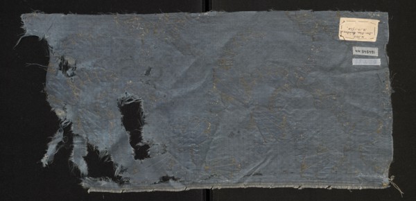 Fabric fragment, fragments of silk fabrics, patterned fabrics. Report composition based on two