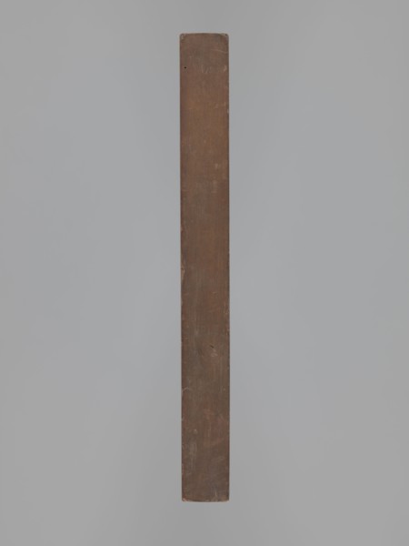 Double-sided gingerbread mould. Obverse: three hearts formed from laurel leaves, each enclosing an