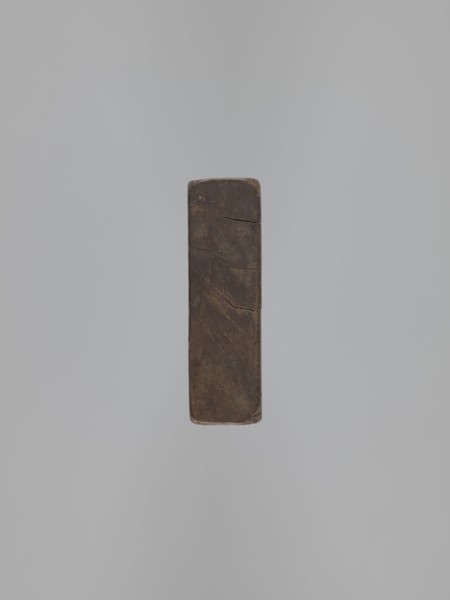 Double-sided gingerbread mould. Side A: image of a soldier; Side B: baby in swaddling clothes.,