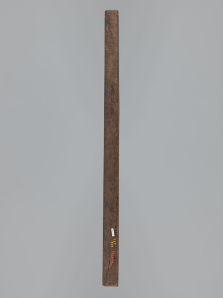 Double-sided gingerbread mould. Side A: female figure in a decorative bonnet and long patterned