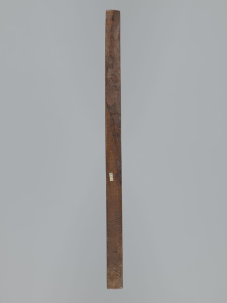 Double-sided gingerbread mould. Side A: female figure in a decorative bonnet and long patterned