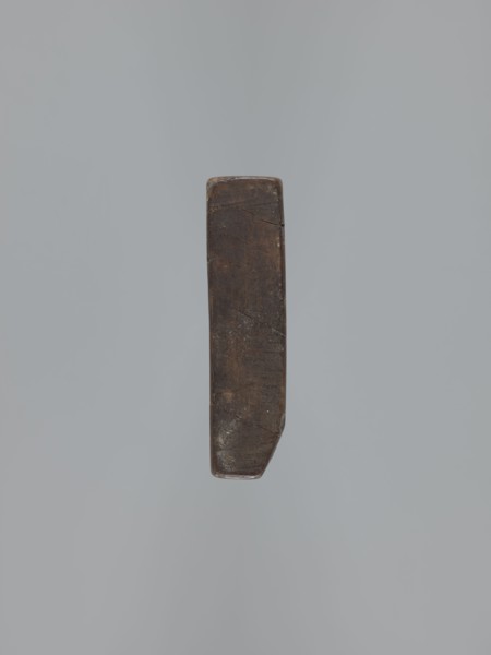 Double-sided gingerbread mould. Obverse: rectangular floral and geometric ornament; rectangular