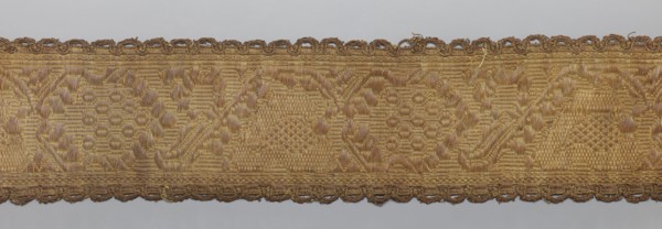 Gallon, gallons haberdashery, origin unknown, plant ornaments, 19th century, Lithuania, fabric