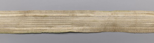 Gallon, haberdashery trim, geometric ornaments, 19th century, Europe, fabric, width 3 cm, length 54