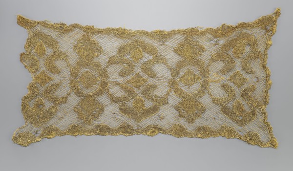 Fragment of lace, lace, 17th/18th century, Belgium, fabric, lace, width 34 cm, length 67 cm, A