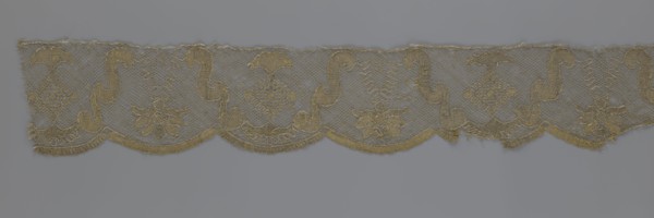 Lace fragment, attributed to Kublicki Piottuch, Alfred 1861–1945; lace strip finished with flat,