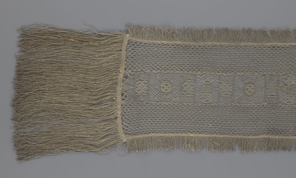 A so-called Saxon lace belt, creator unknown, lace belt for men's clothing, clothing accessory. The