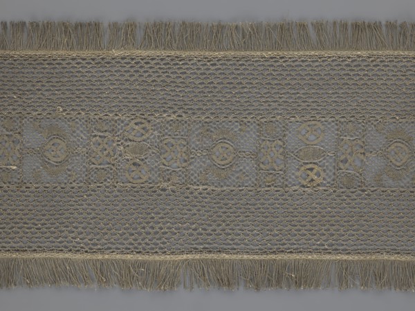 So-called Saxon lace belt; maker, lace belt for men's clothing; 17th–18th century, Poland. Central