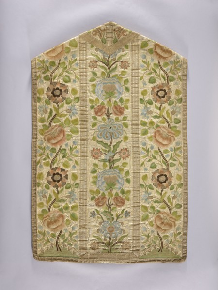 Chasuble, Mid-18th century. Cotton lining. 18th century, Poland. Liturgical vestment. Length 110