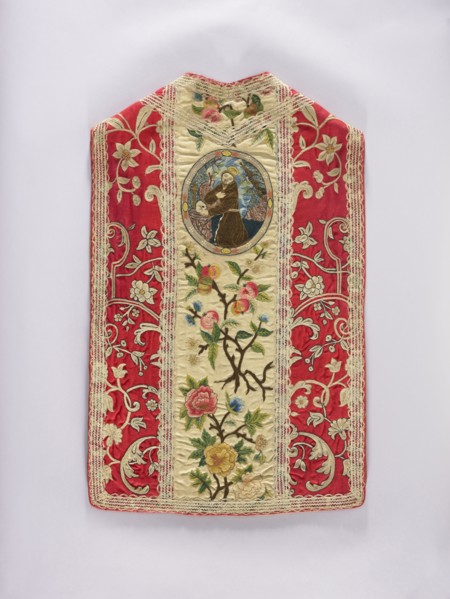 Chasuble, 17th century, Poland. Liturgical vestment, length 95 cm, width 60 cm back. Cotton lining.