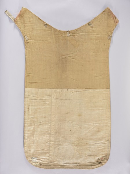 Chasuble, liturgical vestment, 18th–19th century, Poland. Back: sides of smooth dark red velvet.