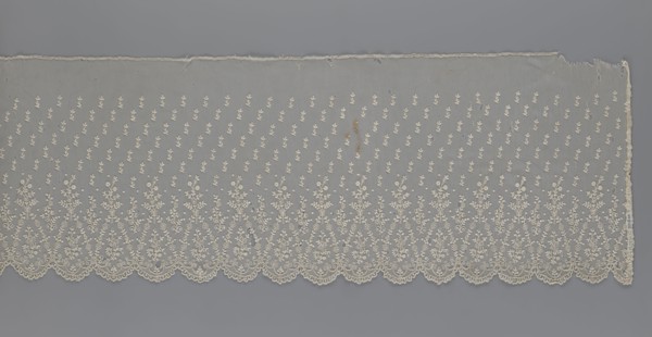 Lace fragment — shuttlecock;, Mid-19th century, France. Lace shuttlecocks, clothing accessories;