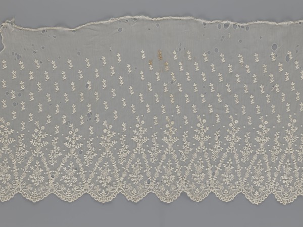 Lace fragment - shuttlecock, mid-19th century, France. Lace shuttlecock used as a clothing
