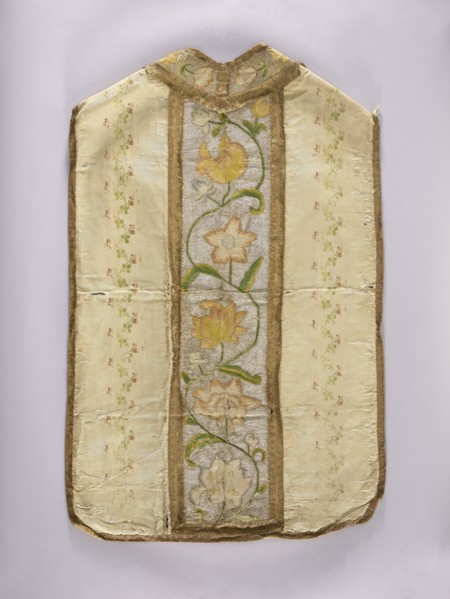 Chasuble, liturgical vestment, plant ornaments, church paraments, sacred art, churches and chapels