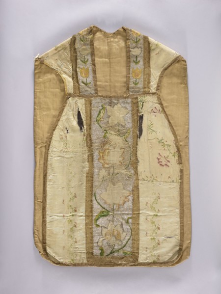 Chasuble, gift, liturgical vestment with plant ornaments, church paraments, sacred art, churches