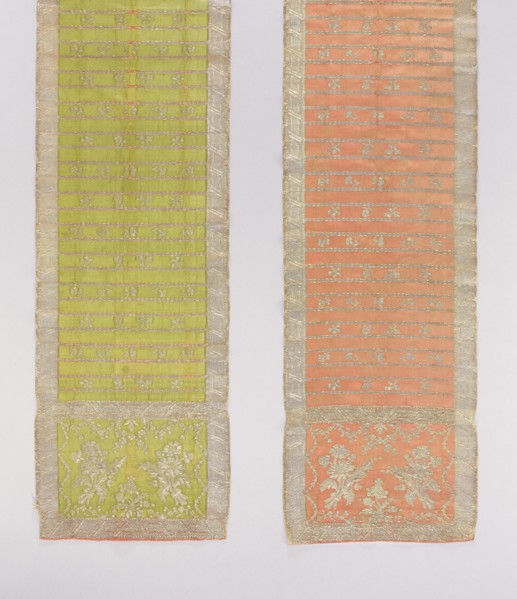 Kontusz belt, Royal Silk Manufactory in Grodno; silk and metal-threaded belt, 1768–1780.