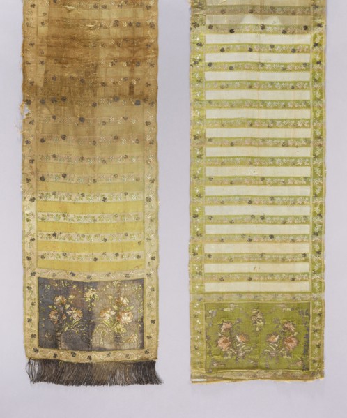 Kontusz sash, Royal Silk Manufactory in Grodno; silk fabric and belt manufacturer; 1768–1780.
