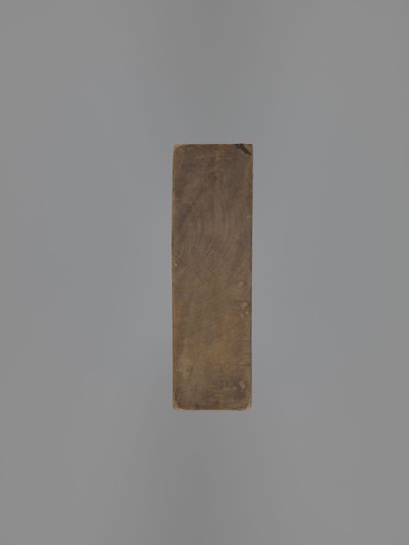Double-sided gingerbread mould. Obverse: decorative pipe with fluted decoration, letter A in an