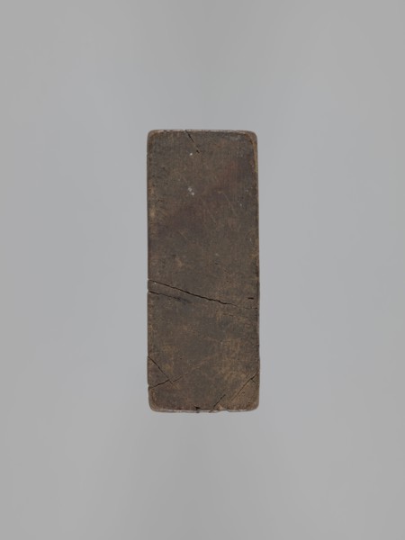 Double-sided gingerbread mold. Obverse: couple holding hands; reverse: three rectangles.