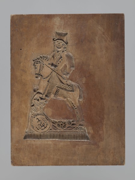 Double-sided gingerbread mould. Rectangular shape, height 25.8 cm, width 19.4 cm, depth 4.3 cm.