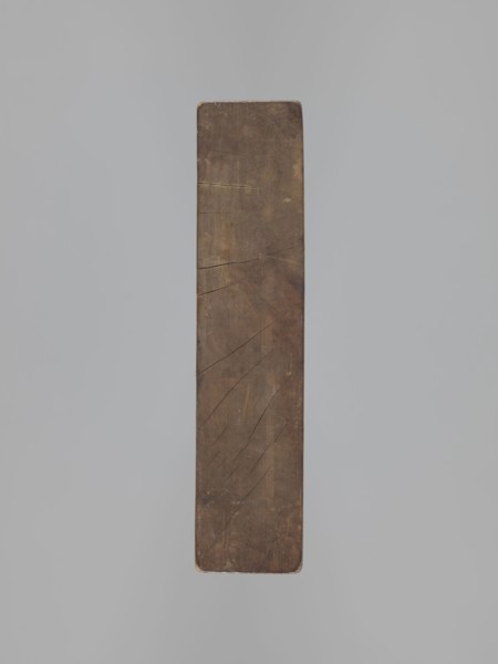 Double-sided gingerbread mould. Rectangular wooden mould; obverse: image of a lion with an abundant